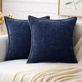 MIULEE Pack of 2 Couch Throw Pillow Covers 18x18 Inch Navy Blue Farmhouse by MIULEE