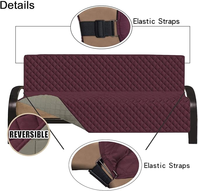 Easy-Going Futon Sofa Slipcover Reversible Sofa Cover Armless Cover Furniture - Image 3