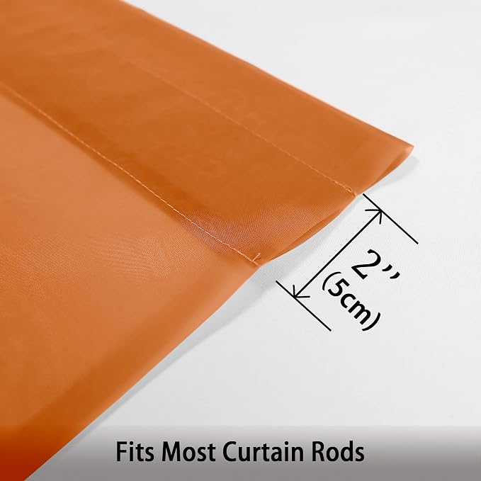 OWENIE Orange Sheer Curtains 96 Inch Length, Elegant Sheer Curtains - Image 5