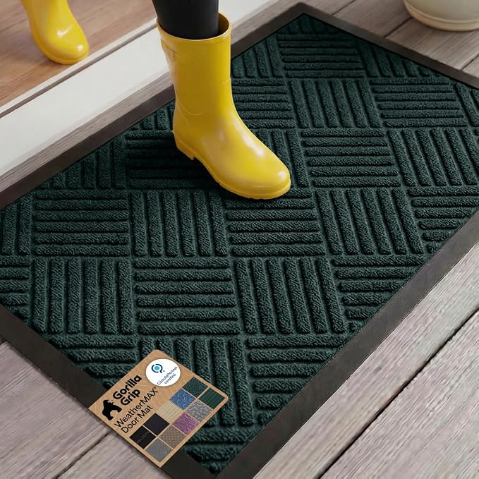 GORILLA GRIP 100% Waterproof All-Season WeatherMAX Doormat US Designed Natural by GorillaGrip