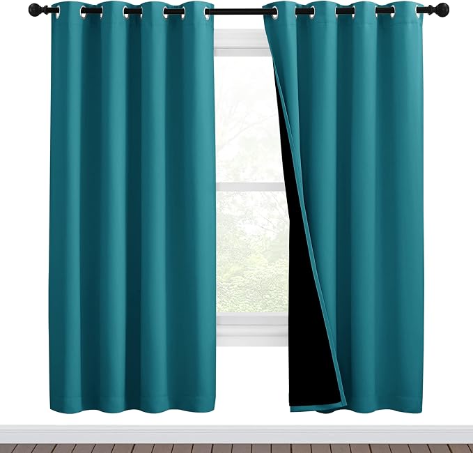 NICETOWN 100% Blackout Window Curtain Panels, Full Light Blocking Drapes by NICETOWN
