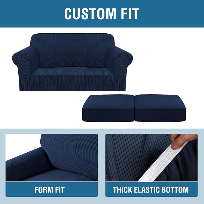 H.VERSAILTEX 3 Piece Stretch Sofa Covers - Image 4