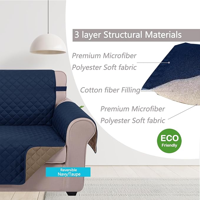 U-NICE HOME Reversible Sofa Cover Couch Cover - Image 4