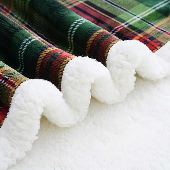 PU MEI Sherpa Fleece Throw Blanket 60" x 80" Reversible Plush Fluffy Large Big - Image 6