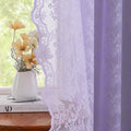 YJ YANJUN Vintage Lace Curtains 63 Inch Length-Victorian Floral Pattern by YJYANJUN