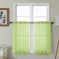 Gwine Short Kitchen Sheer Curtains 36 Inch Length by Gwine