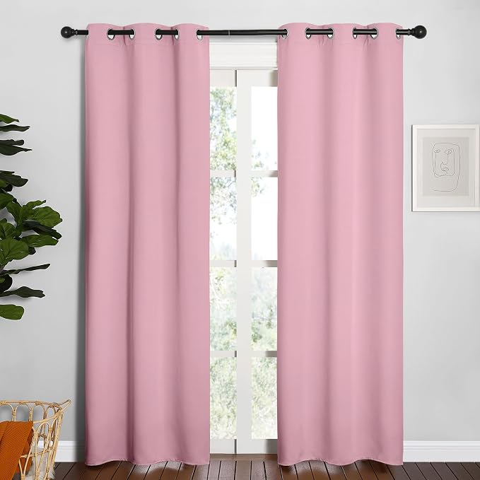 NICETOWN Window Curtain Panels, Thermal Insulated Solid Grommet Blackout by NICETOWN