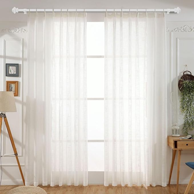 Curtain Rods for Windows 36-124 inch, 5/8 inch White Curtain Rod - Image 7