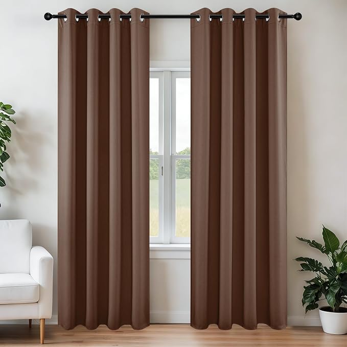 Joydeco Blackout Curtains 108 Inch Length 2 Panels Set, Thermal Insulated Long by JOYDECO