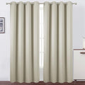 LEMOMO Light Beige Blackout Curtains 52 x 84 Inch Long Beige Curtains Set of 2 by Lemomo