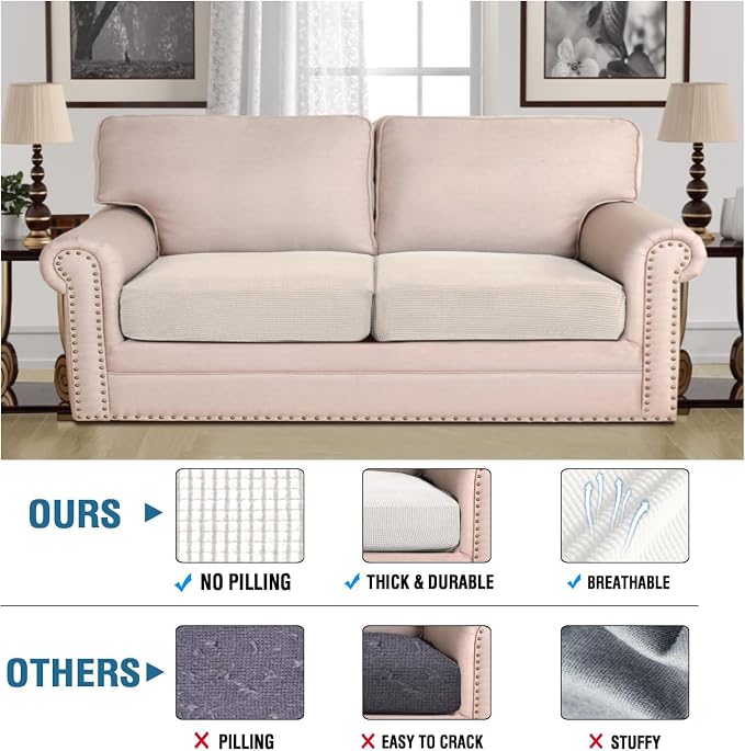 H.VERSAILTEX Super Stretch Individual Seat Cushion Covers - Image 2
