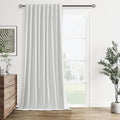 Guken White 100% Blackout Linen Curtains 60 Inch Wide by 90 Inch by Guken