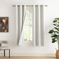 NICETOWN 100% Blackout Linen Texture Curtains 72 inches Long, Thermal Insulated by NICETOWN