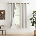 NICETOWN 100% Blackout Linen Texture Curtains 70 inches Long, Thermal Insulated by NICETOWN