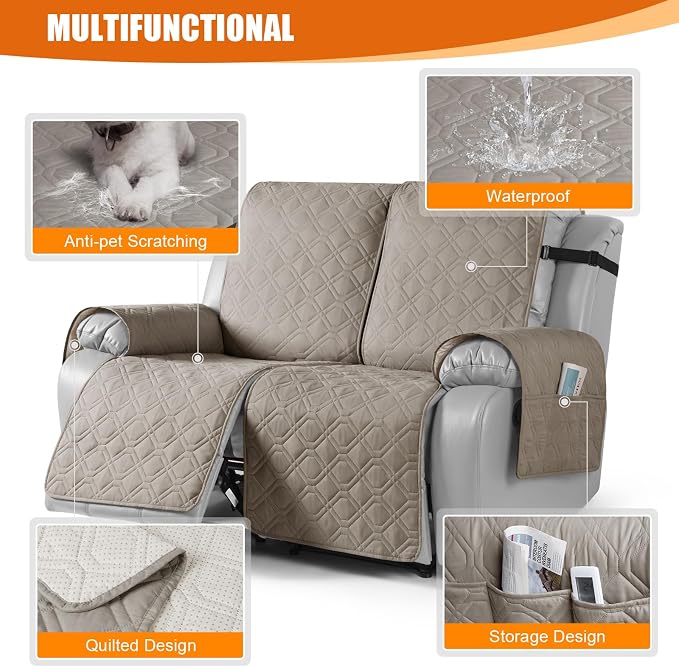 VANSOFY Waterproof Recliner Couch Covers, Sofa Covers 1-Piece Washable - Image 4