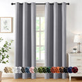 MIULEE Light Grey Blackout Curtains by MIULEE