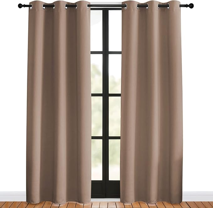 NICETOWN Window Draperies Blackout Curtain Panels, 1 Pair, 42 by 80 inches - Image 2