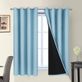 Yakamok 100% Blackout Curtains Energy Saving Thermal Insulated 2 Thick Layers by Yakamok