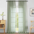 Extra Wide Sage Green Sheer Curtains by Home