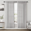 Nanspring Grey Linen Curtains 80 Inches Length by Nanspring