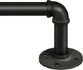 Zeerobee Curtain Rods for Windows 32 to 48, 1 Inch Industrial Wrap Around Black by zeerobee