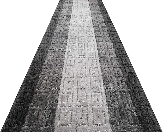 26 Ft Gray Extra Long Hallway Runner Rug, Non Slip Washable, Pet Friendly | - Image 4