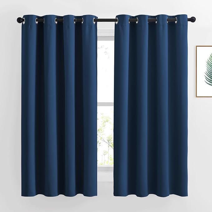 NICETOWN Moroccan Blue Blackout Nursery Curtains, Grommet Thermal Curtains & by NICETOWN