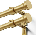 YaFex Curtain Rods 2 Pack 32-118 Inch, Heavy Duty 1 Inch Curtain Rod, Modern by YaFex