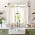 BGment Linen Kitchen Window Curtains Over Sink by BGment