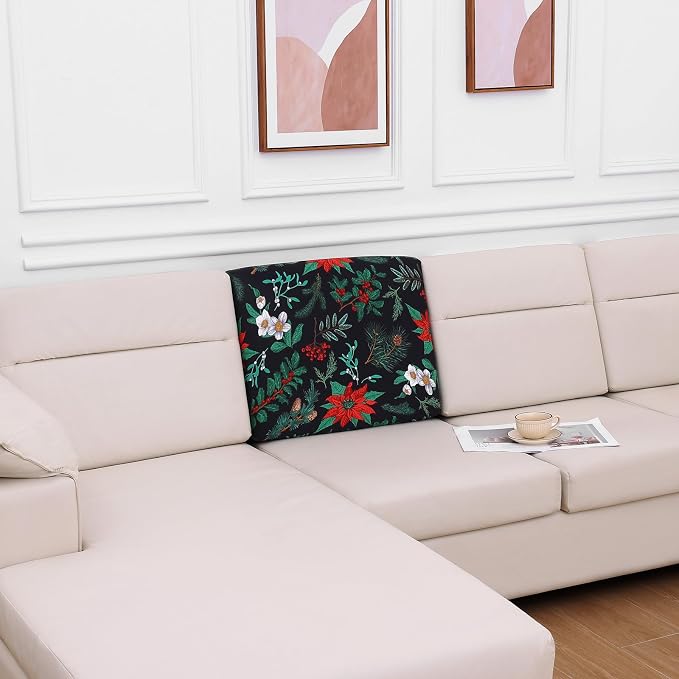 hyha Printed Couch Cushion Covers, Floral Sofa Covers Washable - Image 5