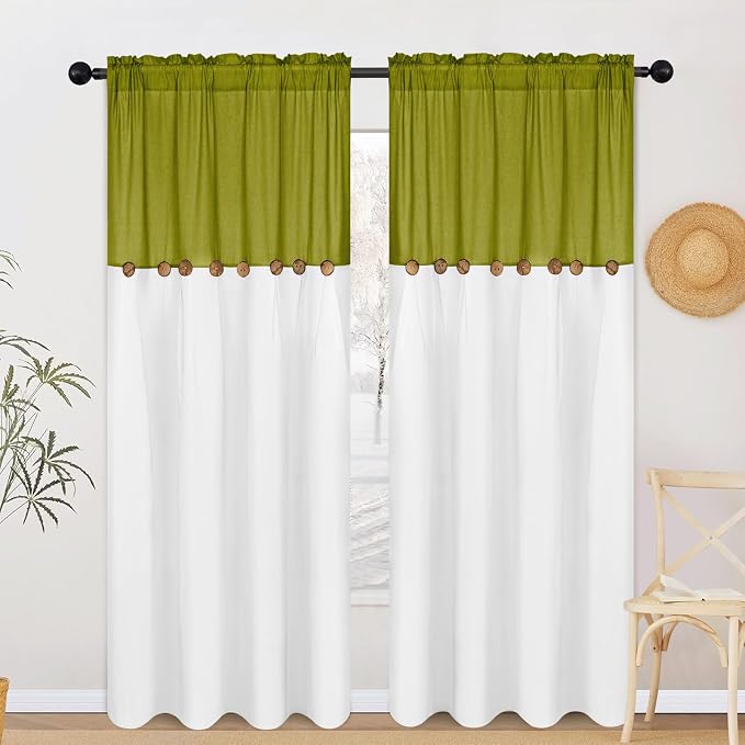 FRAMICS Farmhouse Cotton Linen Curtains - Image 2