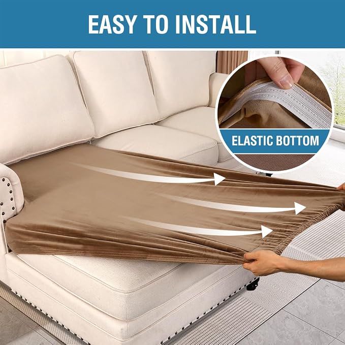 H.VERSAILTEX Velvet Stretch Individual Chaise Cover Sectional Couch Covers - Image 4
