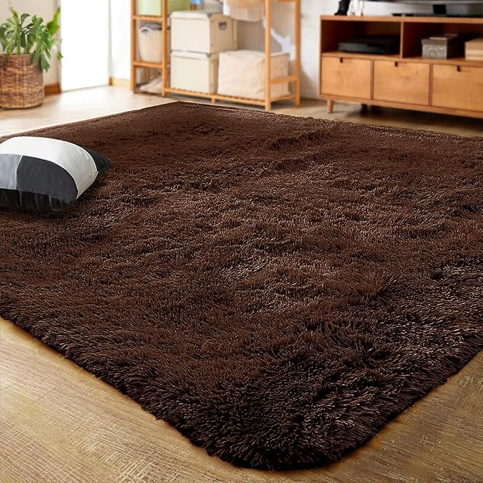 LOCHAS Ultra Soft Indoor Modern Area Rugs Fluffy Living Room Carpets by LOCHAS