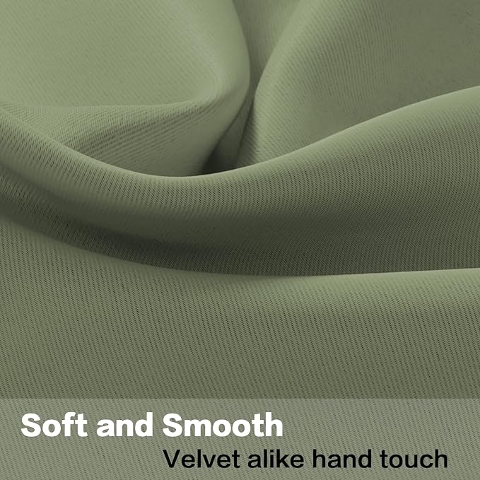 H.VERSAILTEX Blackout Kitchen Sage Green Curtain Valances, Short Window Valance - Image 5