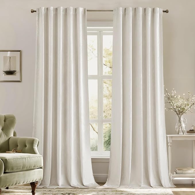 MIULEE Velvet Curtains 90 inches by MIULEE