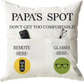 ONFAON Papa Gifts Throw Pillow Case, Papa's Spot Throw Pillow Covers 18 x 18 by ONFAON