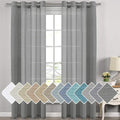 H.VERSAILTEX Linen Curtain Panel Pair Extra Long 108" Long Nickel Grommet Top by HVERSAILTEX