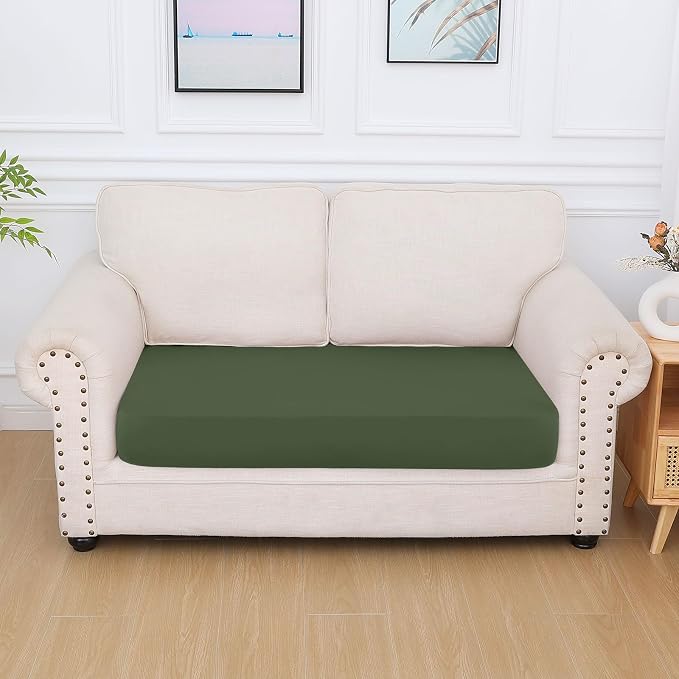 hyha Milk Silk Couch Cushion Covers, Soft Magic Sofa Covers Washable - Image 7