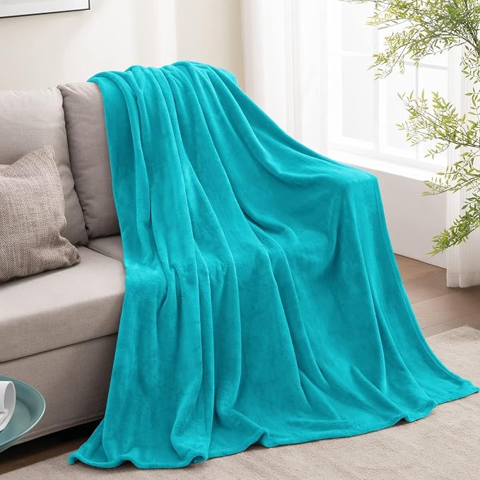 BEDELITE Fleece Blankets Twin Size Teal Throw Blankets - Image 9