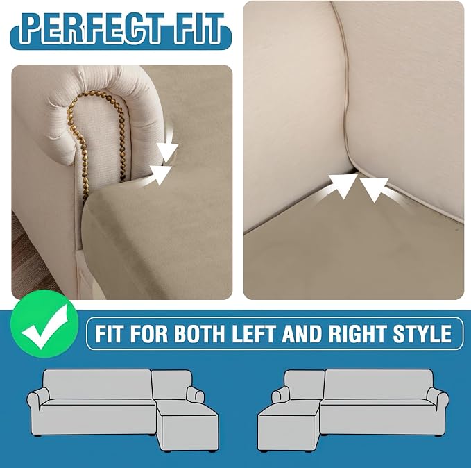Couch Cover Stretch Velvet Sofa Cushion Cover 1-Piece - Image 6