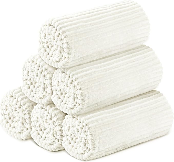 Buryeah 6 Pcs Flannel Throw Blanket Bulk 50 x 60 in Sleepover Blanket Outdoor by Buryeah