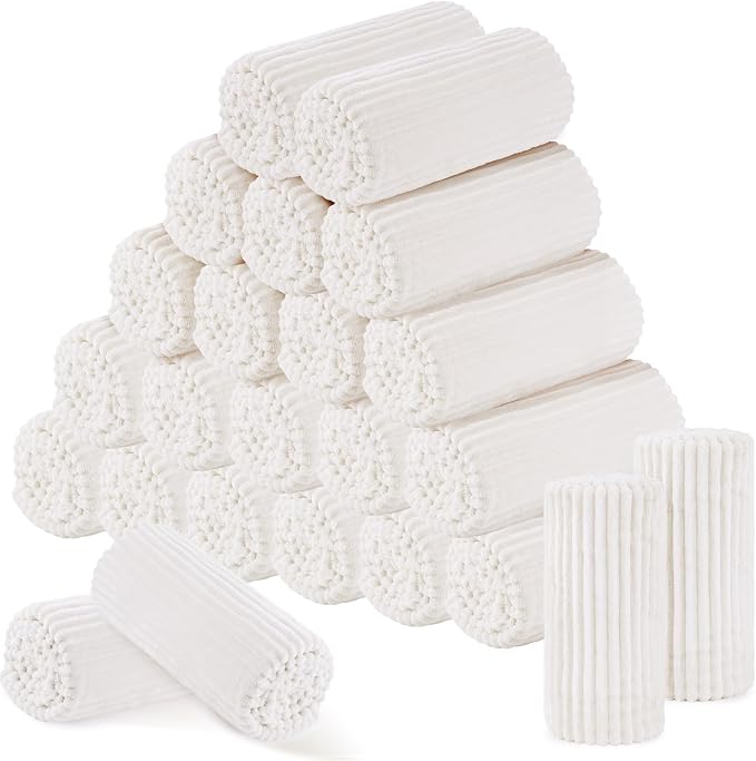 Buryeah 24 Pcs Flannel Throw Blanket Bulk 50 x 60 in Sleepover Blanket Outdoor by Buryeah