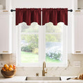 NICETOWN 2 Panels Valance for Window Farmhouse Style Window Treatment Thermal by NICETOWN