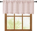 OWENIE Blush Pink Valances for Windows 1 Pcs 18 Inch Length, Light Filtering by OWENIE