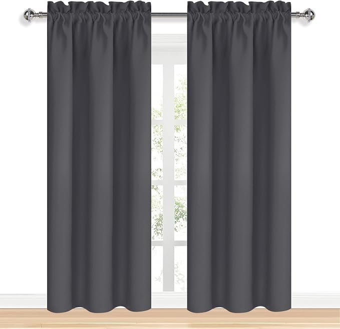 DWCN Blackout Curtains for Bedroom 84 inches Long 2 Panels Set, Solid Thermal - Image 9
