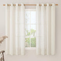LAMIT 68 Inch Semi Sheer Linen Curtains by LAMIT