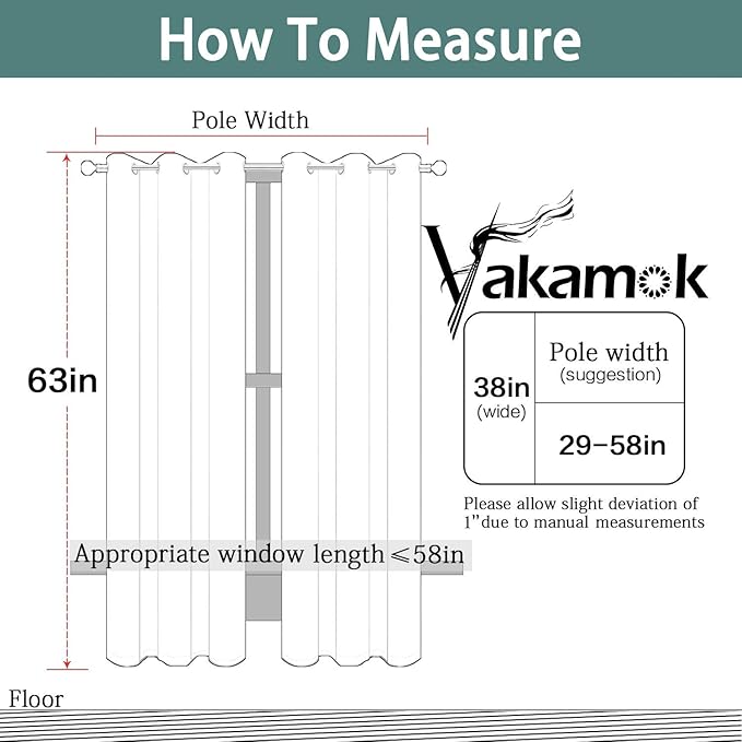 Yakamok 63 Inch Length Blackout Curtains - Image 7