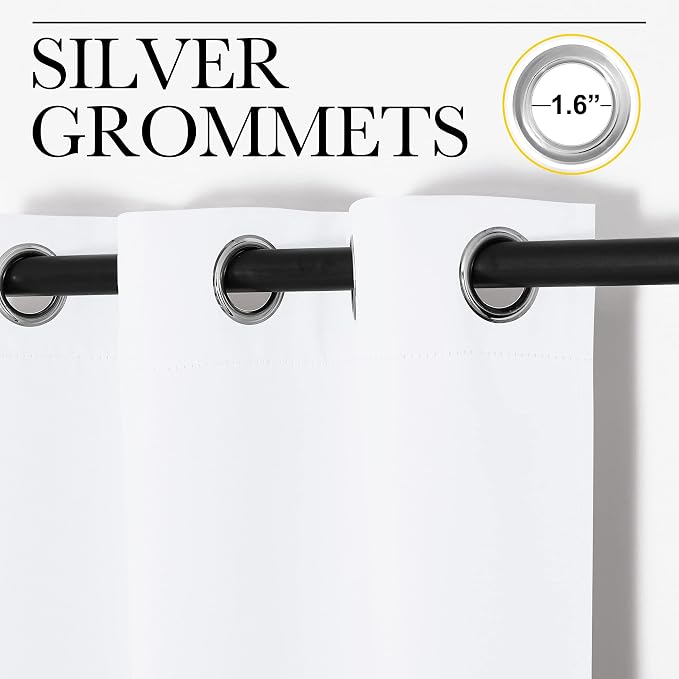 NICETOWN Long White Curtains for Patio - Image 2