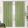 LAMIT Sage Green Linen Curtains 72 inches Long by LAMIT