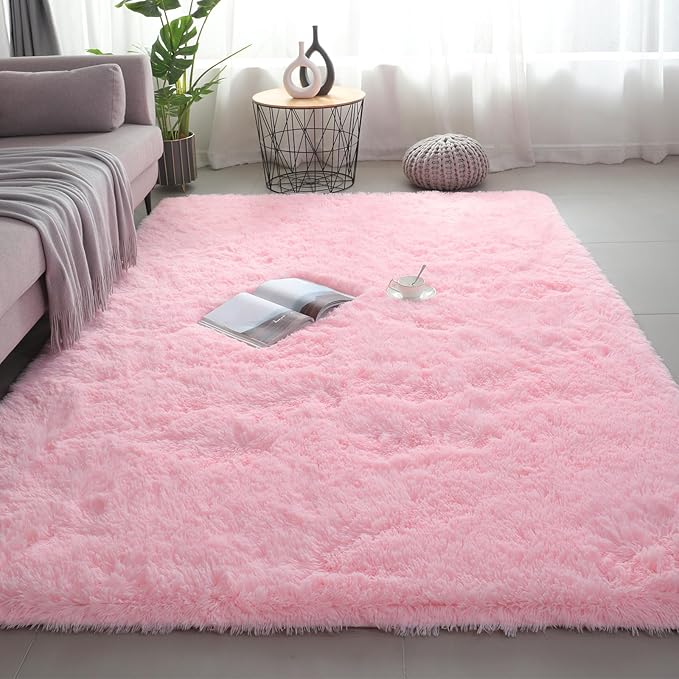 Shag Area Rugs for Bedroom Living Room, Ultra Soft Fluffy Area Rugs for Dorm by Boshengya